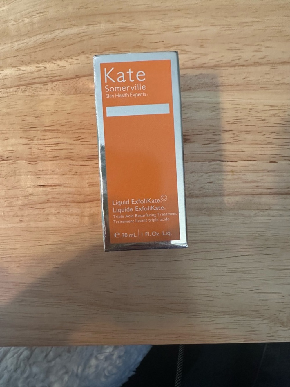 Kate Somerville Silver and White Box with Barcode
